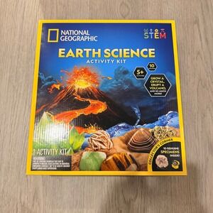 National Geographic Earth Science Activity Kit STEM Volcano Crystal Kids